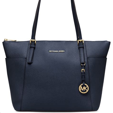 michael kors handbag navy blue|Michael Kors blue jean handbags.